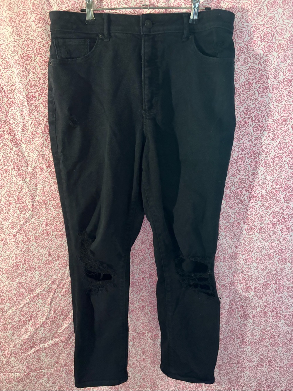 Express Black Distressed Jeans